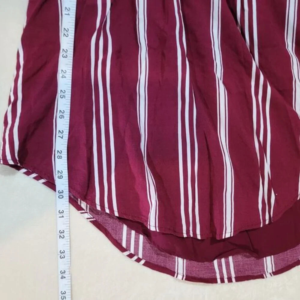 The‎ Jetset Diaries Red Striped Faux Wrap Dress - Size Medium - Picture 10 of 10
